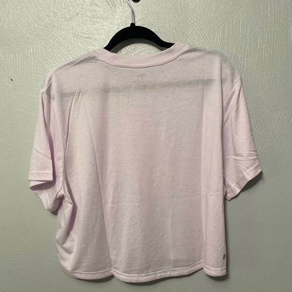 Adidas Pink Animal Print Tiger AEROREADY Wicking Cropped Loose Fit T-Shirt XL - Picture 7 of 10